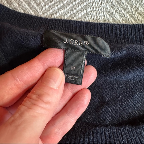 J. Crew Women's Knit Cat Sweater Wool Blend, Navy, Size M - Picture 6 of 9